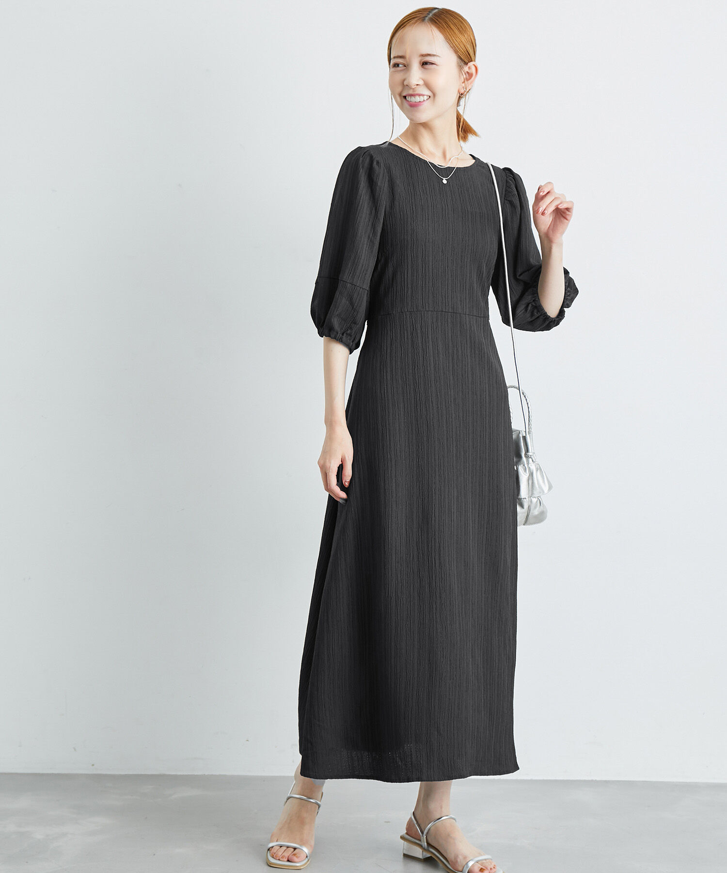 Rope&rsquo;Picnic「【一部店舗限定】ぽこぽこワンピース」|ワンピース|ブラック(01)