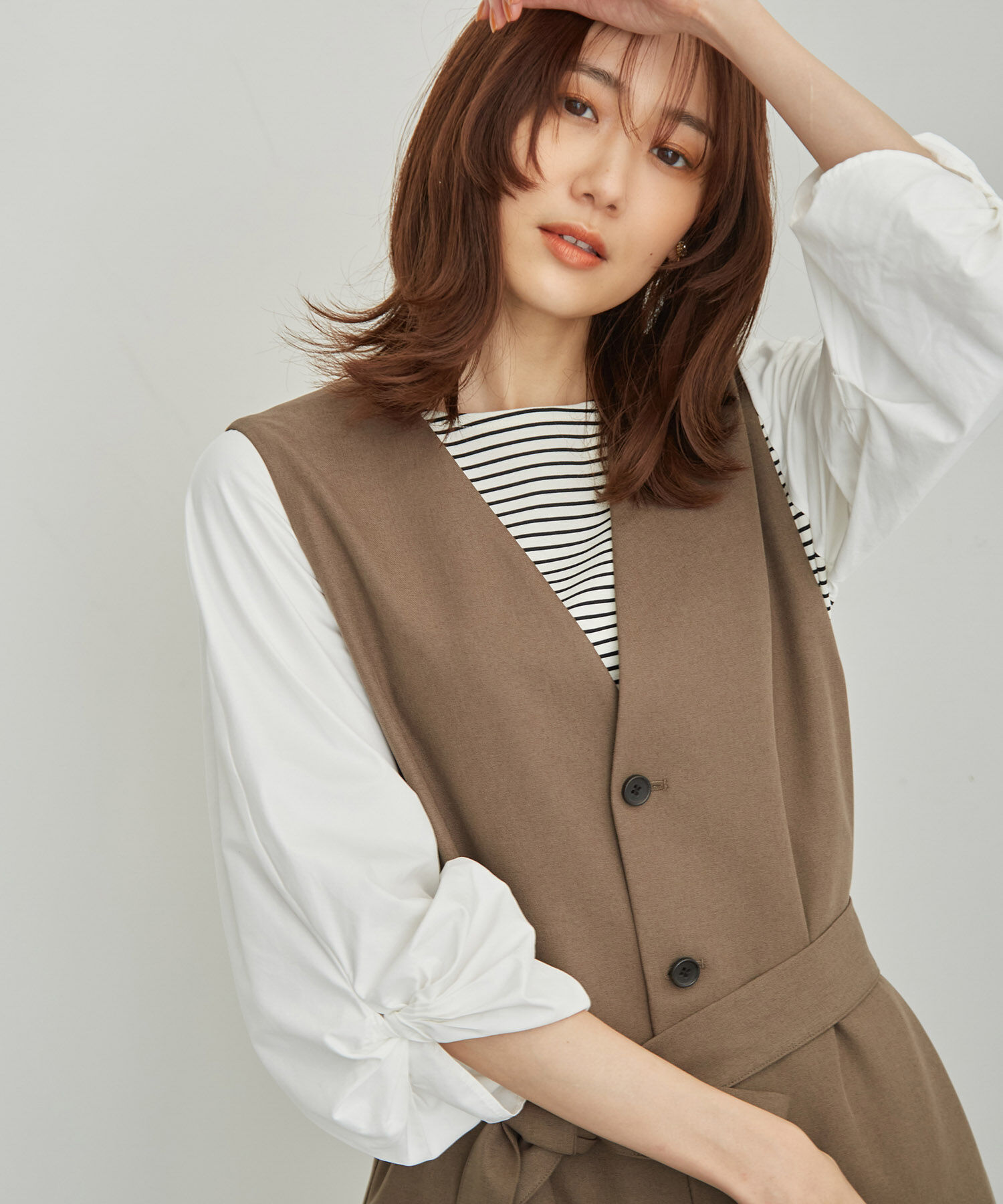 Rope&rsquo;Picnic「袖ディティールポンチトップス」|Tシャツ・カットソー|