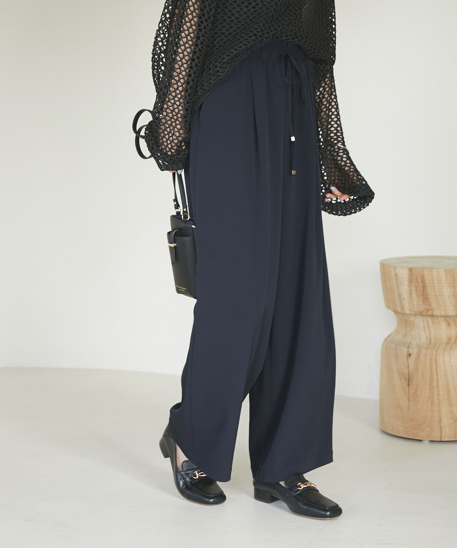 Rope&rsquo;Picnic「ジョグイージーワイドパンツ」|その他|ネイビー(40)