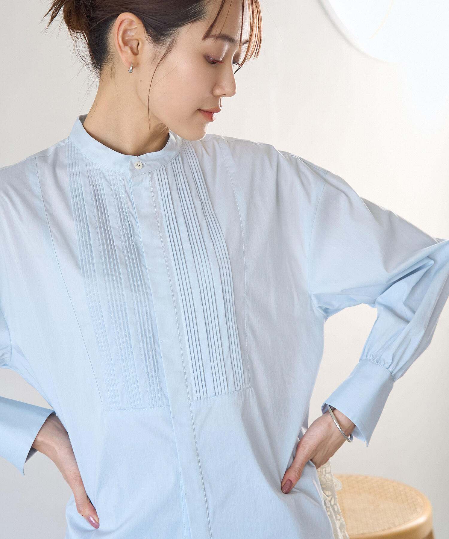 Rope&rsquo;Picnic「ピンタックシャツブラウス/リンクコーデ」|シャツ・ブラウス|