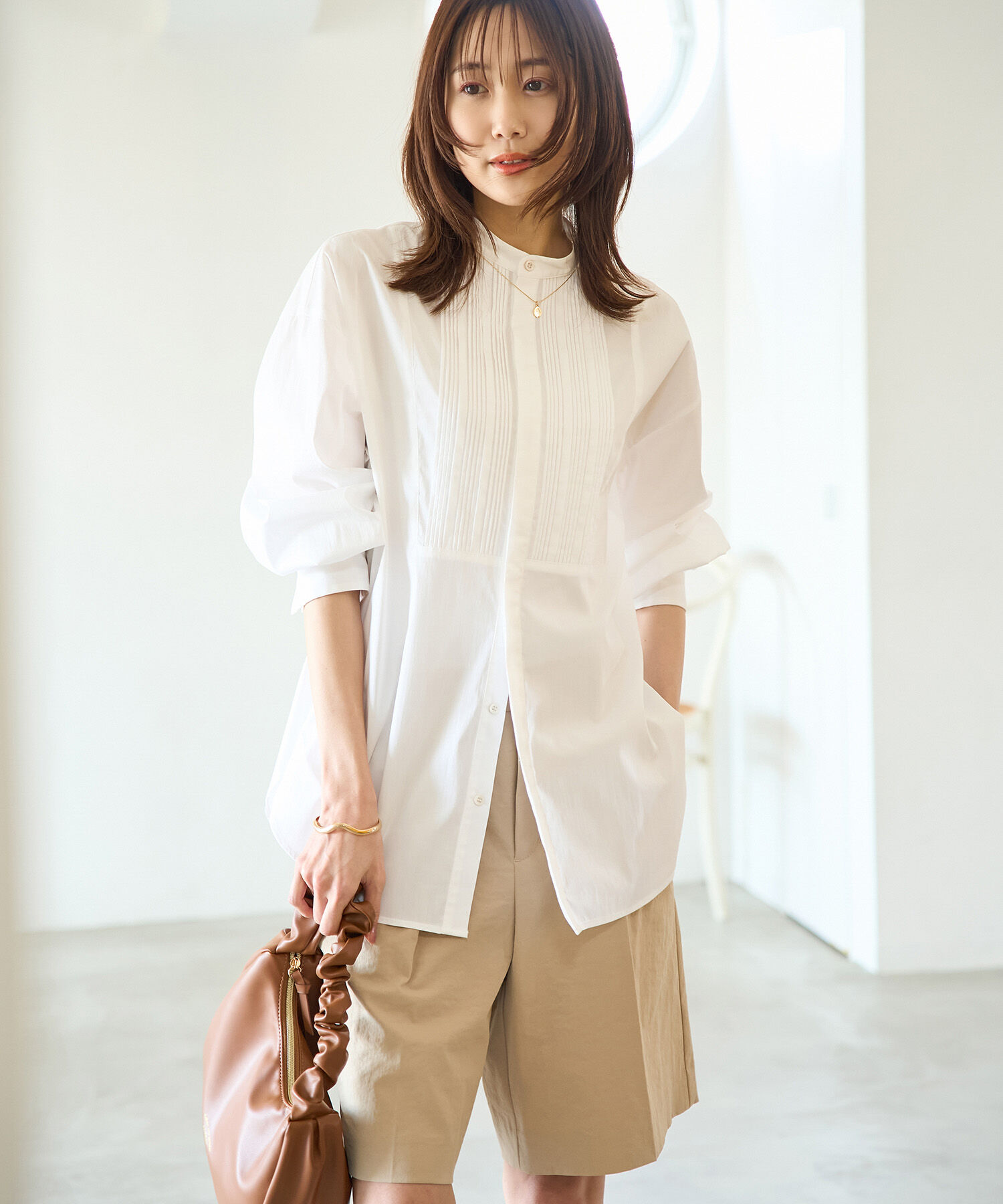 Rope&rsquo;Picnic「ピンタックシャツブラウス/リンクコーデ」|シャツ・ブラウス|