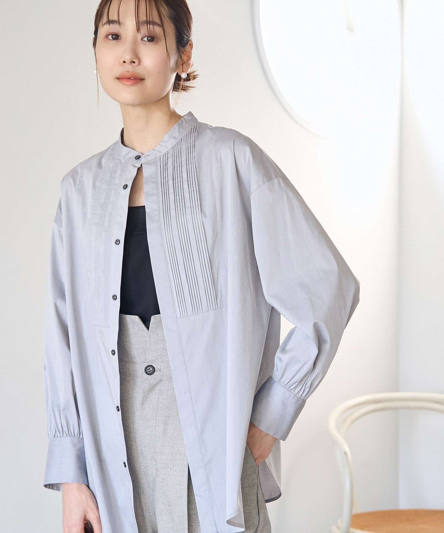 Rope&rsquo;Picnic「ピンタックシャツブラウス/リンクコーデ」|シャツ・ブラウス|