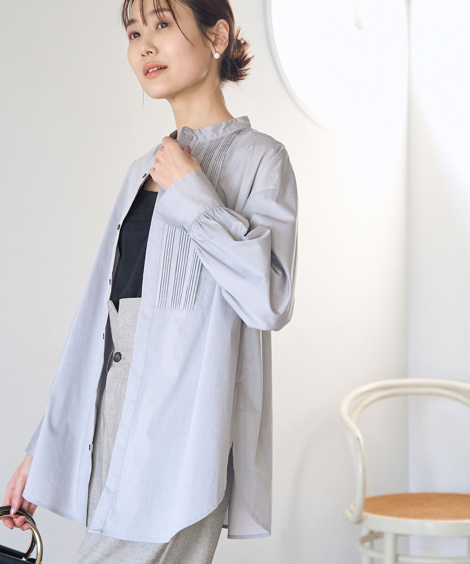 Rope&rsquo;Picnic「ピンタックシャツブラウス/リンクコーデ」|シャツ・ブラウス|