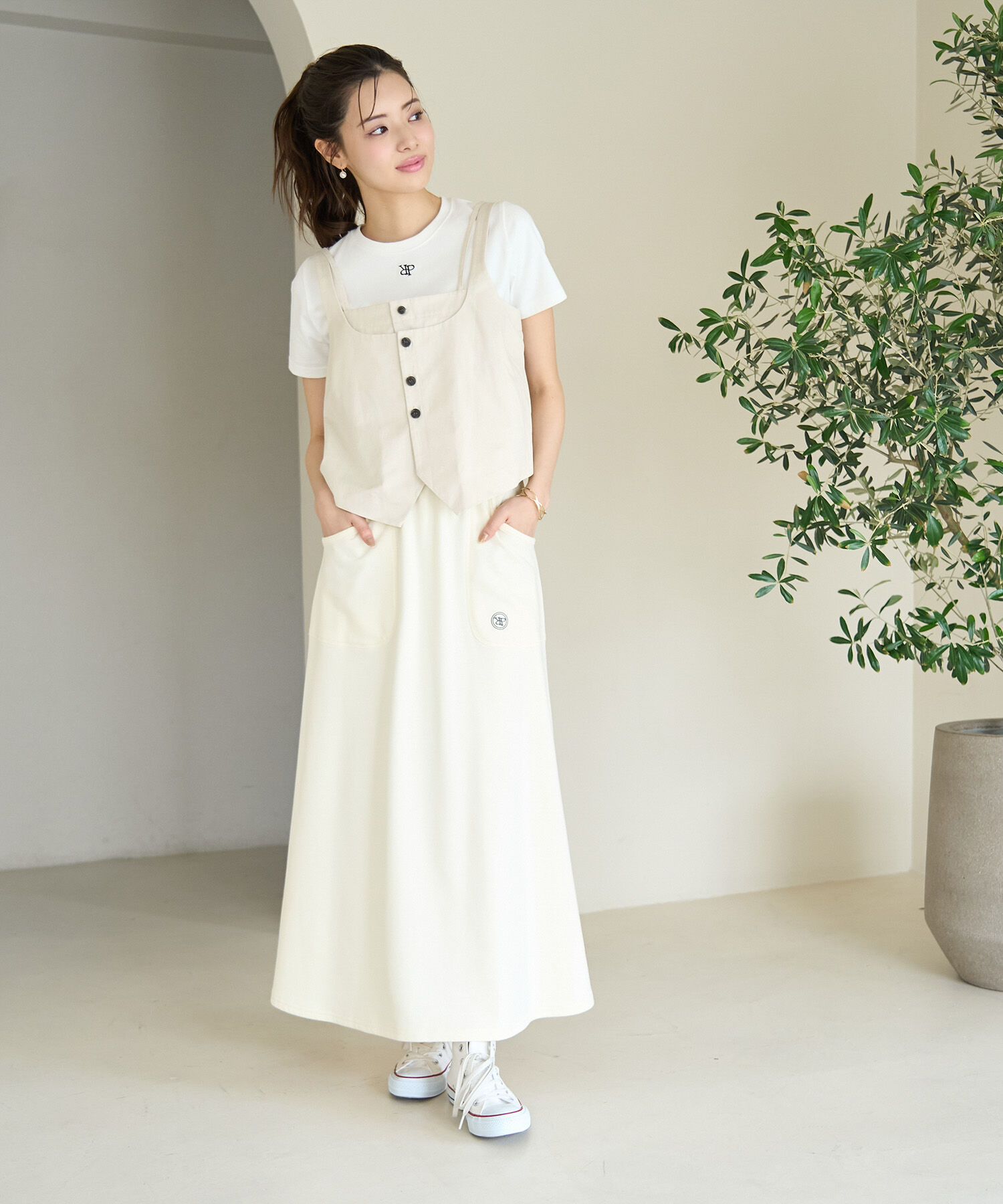 Rope&rsquo;Picnic「レイヤード風キャミソールジレ」|ベスト・ジレ|