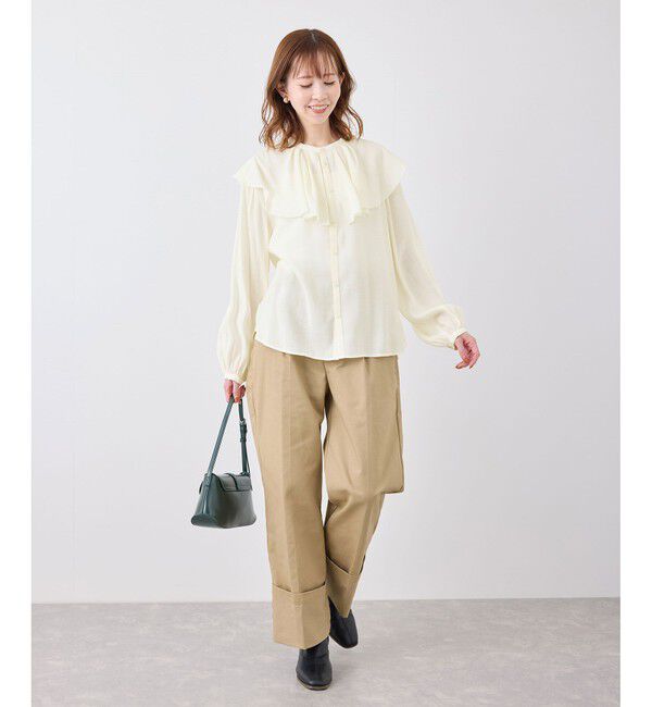 Rope&rsquo;Picnic「フリルカラーブラウス」|シャツ・ブラウス|