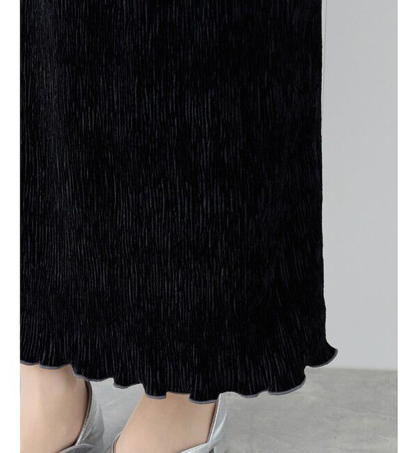 Rope&rsquo;Picnic「ベロアプリーツタイトロングスカート」|スカート|