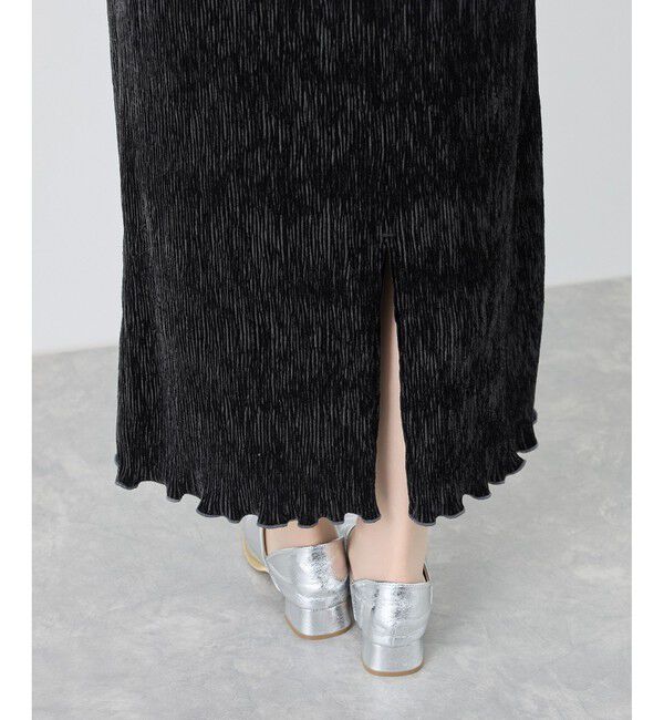 Rope&rsquo;Picnic「ベロアプリーツタイトロングスカート」|スカート|