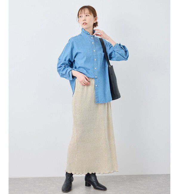 Rope&rsquo;Picnic「ベロアプリーツタイトロングスカート」|スカート|