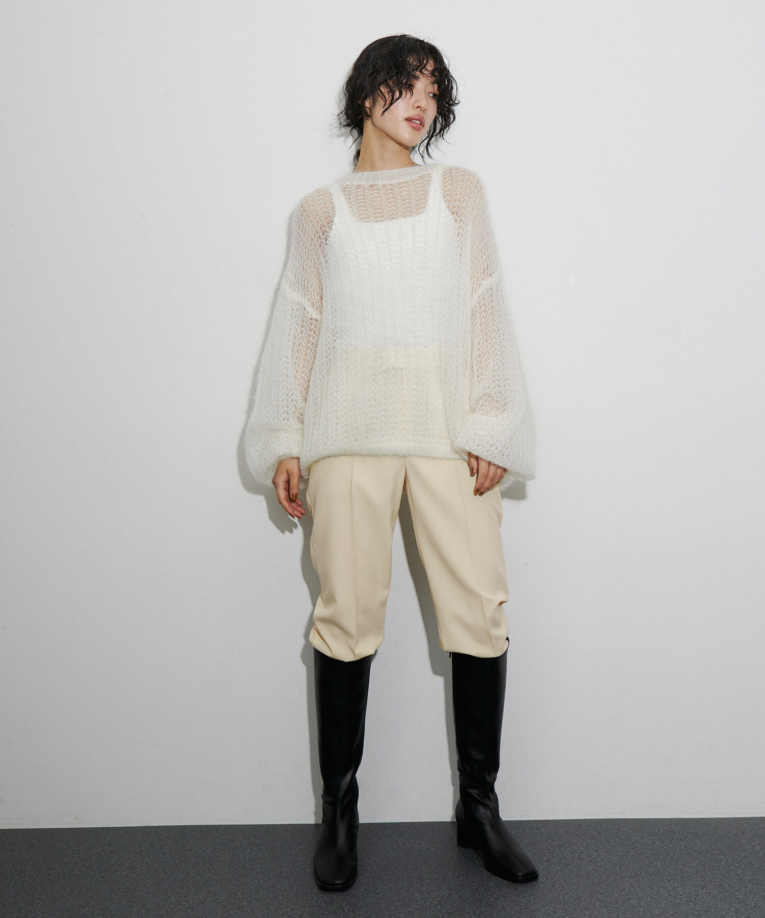 ADAM ET ROPE'「【サステナブル】スリムスラックス」|スラックス|