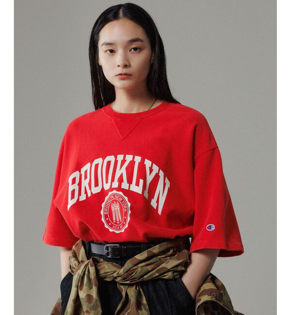 ADAM ET ROPE'「《別注》【Champion】REVERSE WEAVE SHORT SLEEVE SWEATSHIRT」|Tシャツ・カットソー|