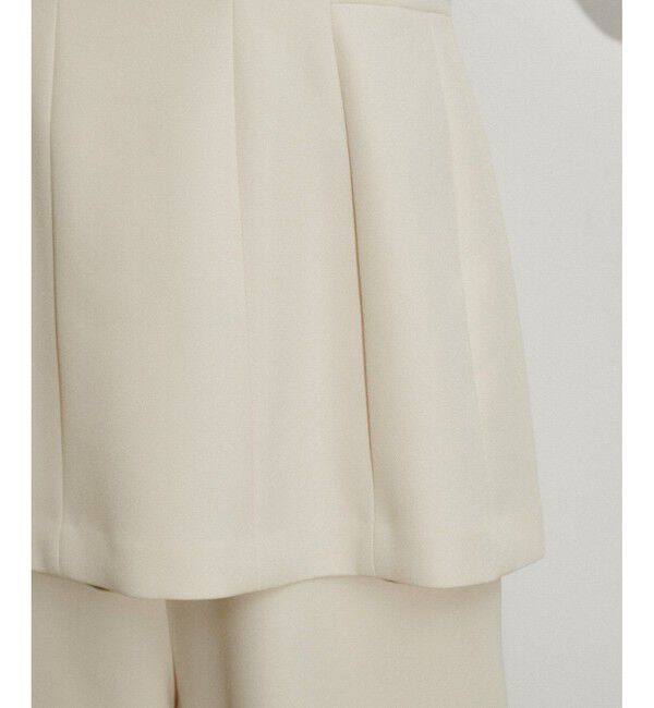 ADAM ET ROPE'「【逸品】・【サステナブル】ペプラムロンパース」|オールインワン|