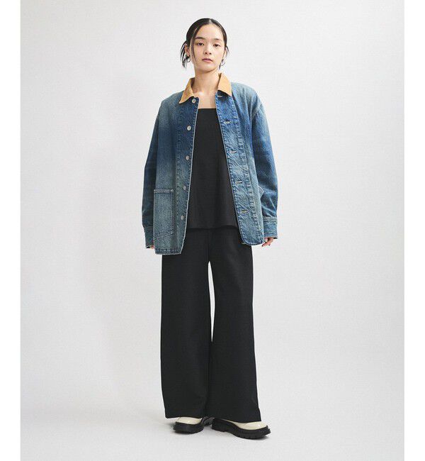 ADAM ET ROPE'「【逸品】・【サステナブル】ペプラムロンパース」|オールインワン|