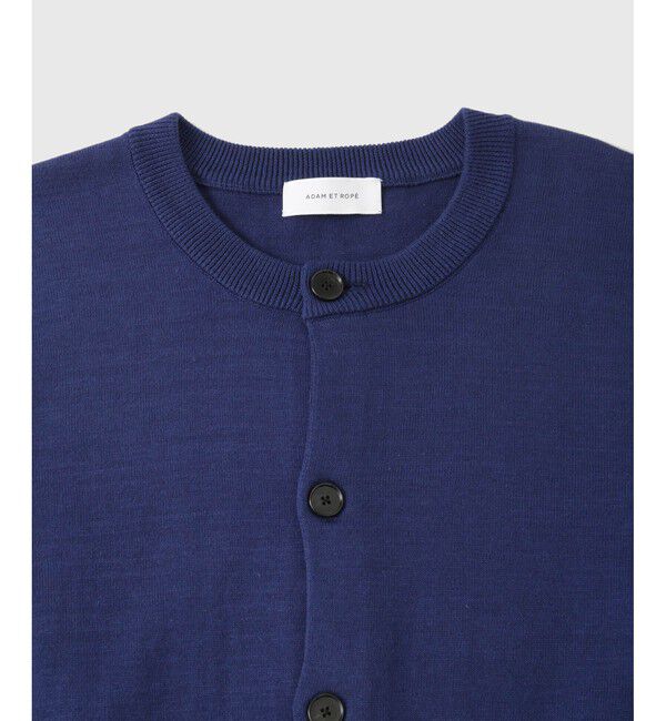 ADAM ET ROPE'「コットンシルク オーバーサイズ クルーネックカーディガン / 2WAY / ユニセックス」|カーディガン|