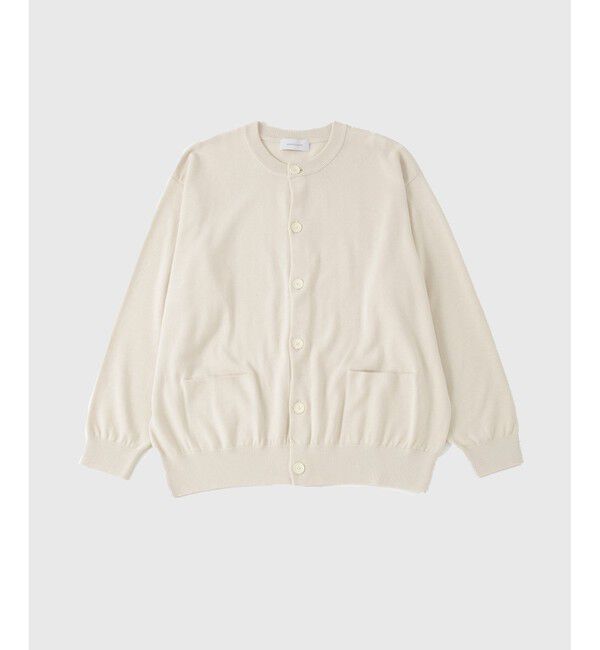 ADAM ET ROPE'「コットンシルク オーバーサイズ クルーネックカーディガン / 2WAY / ユニセックス」|カーディガン|ベージュサブ