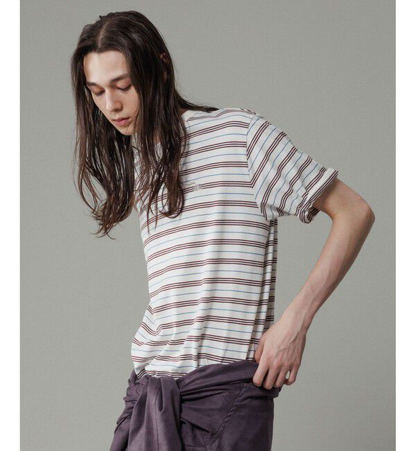 ADAM ET ROPE'「【LACOSTE for ADAM ET ROPE'】別注 MULTI BORDER TEE」|Tシャツ・カットソー|