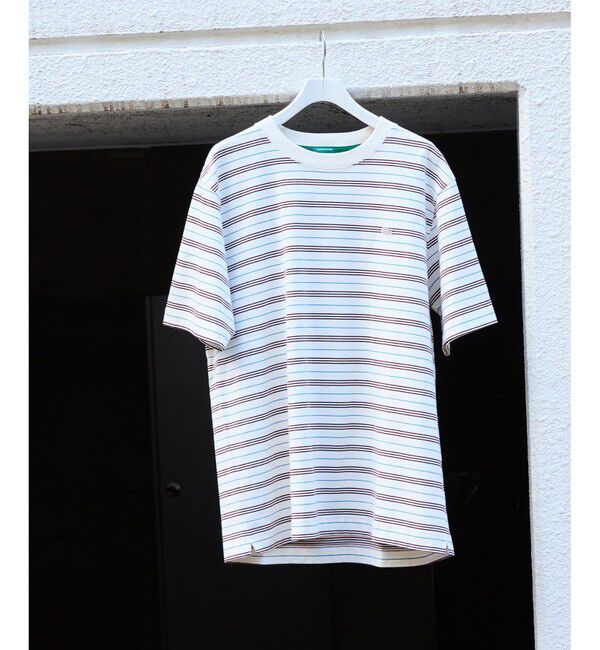 ADAM ET ROPE'「【LACOSTE for ADAM ET ROPE'】別注 MULTI BORDER TEE」|Tシャツ・カットソー|