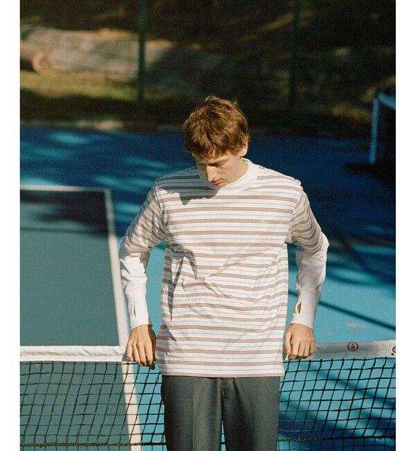 ADAM ET ROPE'「【LACOSTE for ADAM ET ROPE'】別注 MULTI BORDER TEE」|Tシャツ・カットソー|