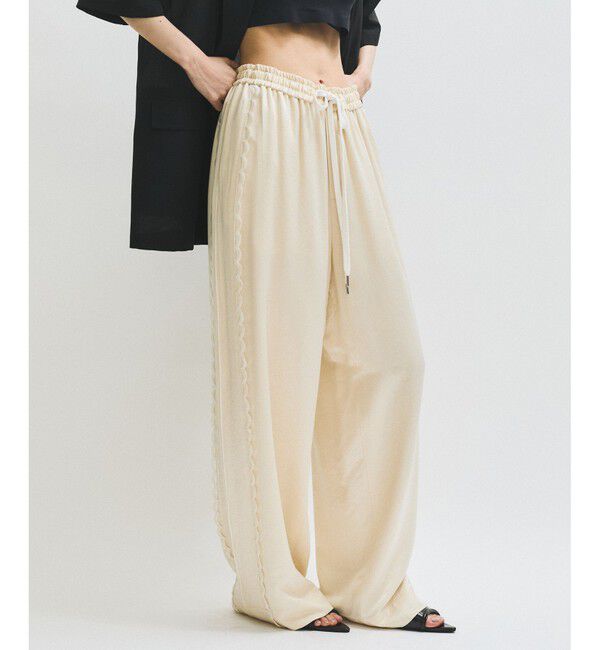 ADAM ET ROPE'「サイドレーストラックパンツ」|チノ|