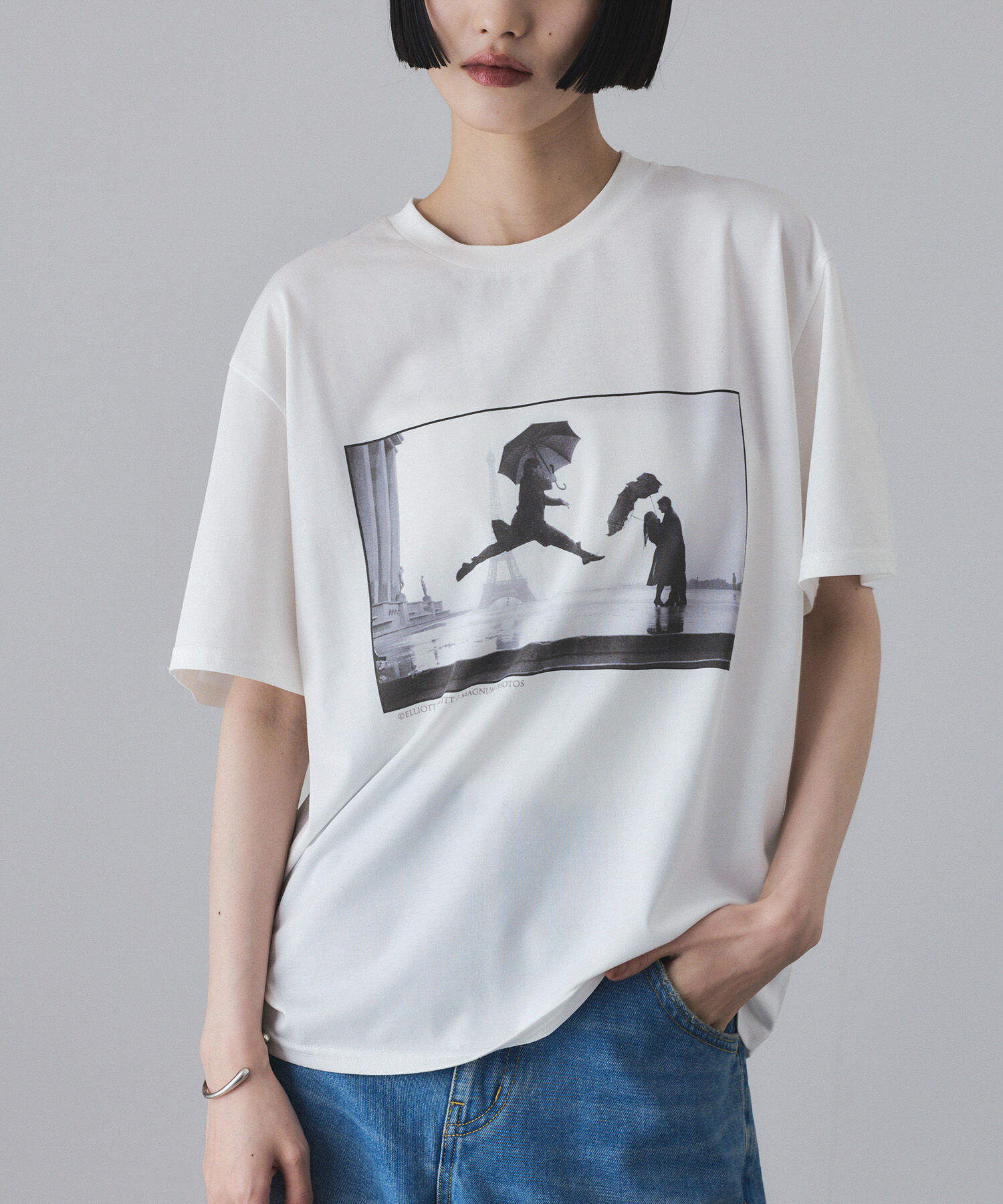 ADAM ET ROPE'「【撥水】MAGNUM PHOTOS TEE」|Tシャツ・カットソー|ホワイト系(11)