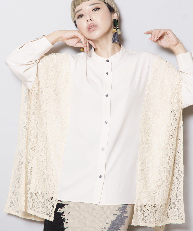  「サイドレースブラウス」|シャツ・ブラウス|
