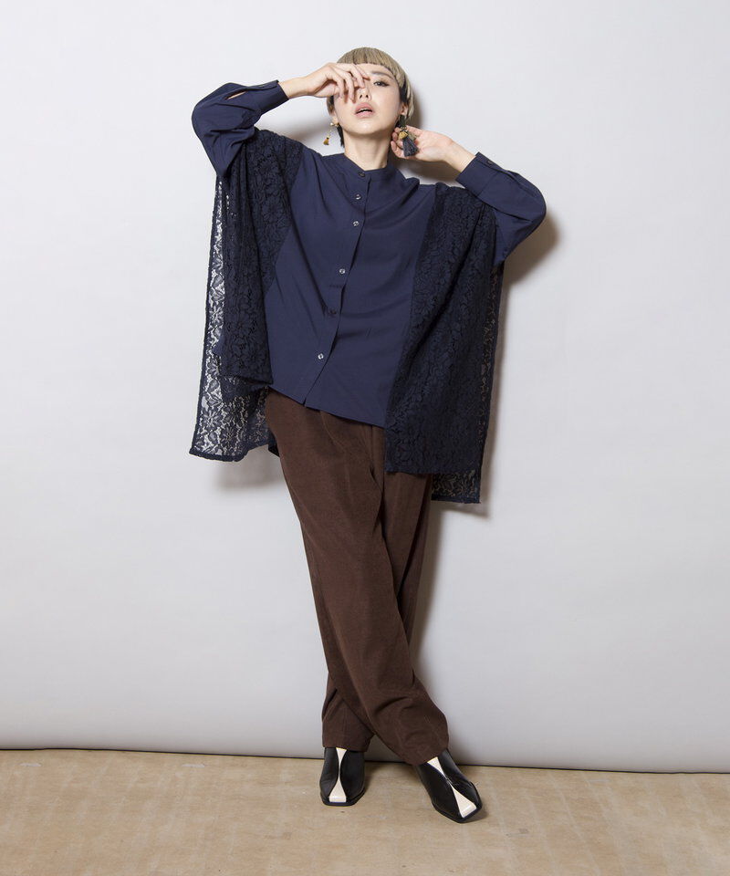  「サイドレースブラウス」|シャツ・ブラウス|