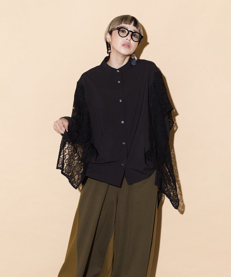  「サイドレースブラウス」|シャツ・ブラウス|