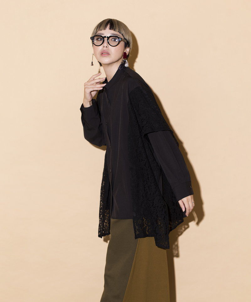  「サイドレースブラウス」|シャツ・ブラウス|