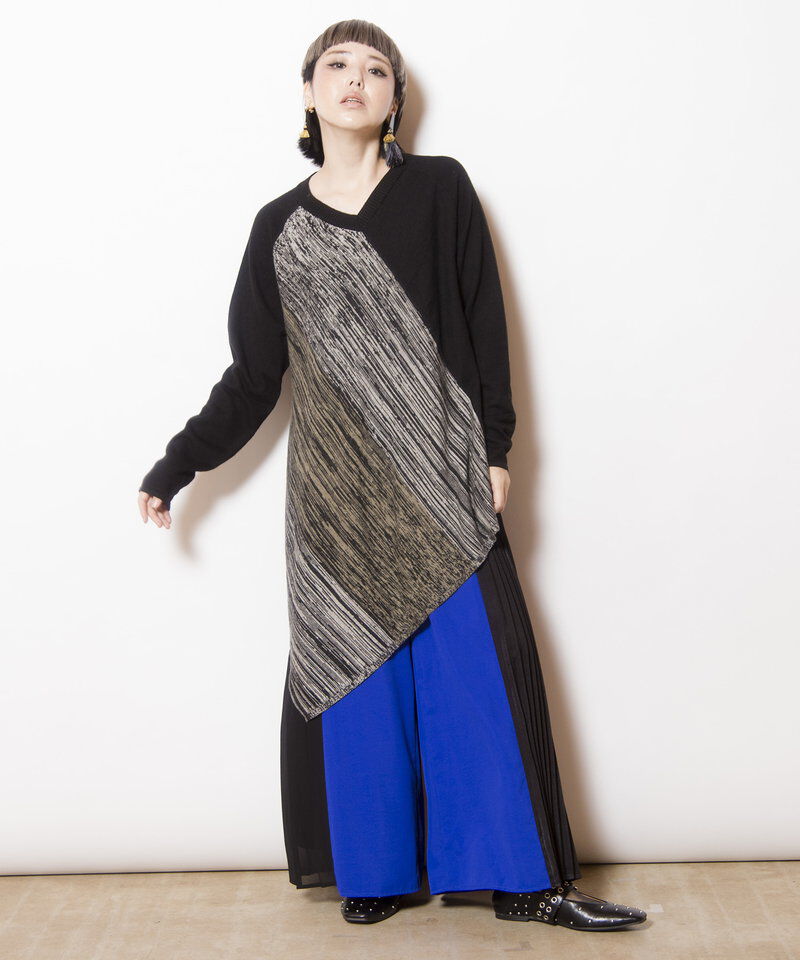  「アシンメトリーニットプルオーバー」|ニット・セーター|