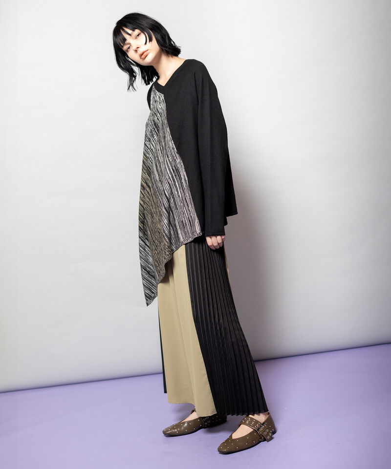  「アシンメトリーニットプルオーバー」|ニット・セーター|