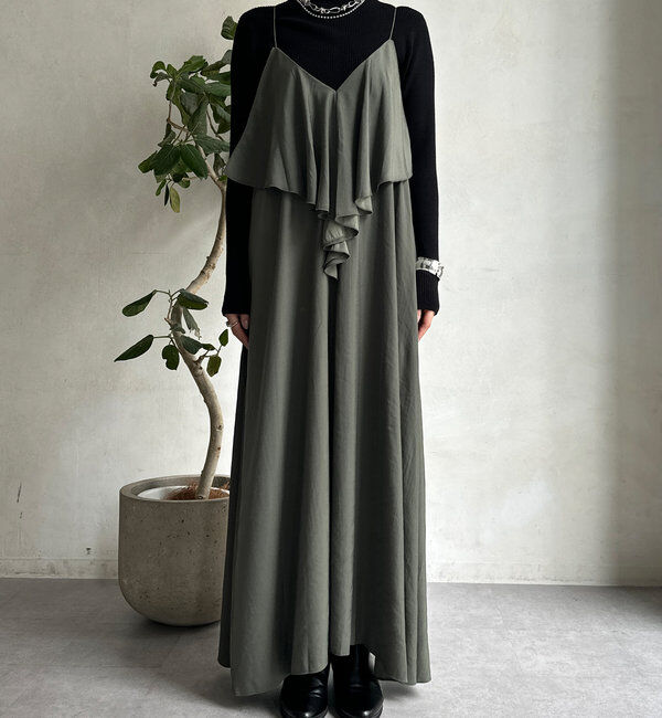  「前後2WAYフリルキャミワンピース」|ワンピース|