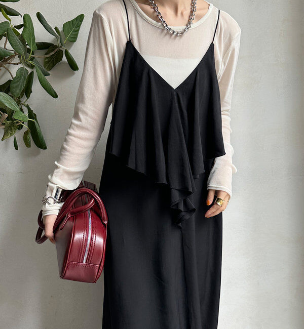  「前後2WAYフリルキャミワンピース」|ワンピース|