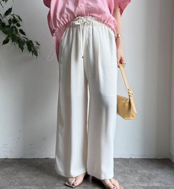  「ドロストワイドパンツ」|チノ|