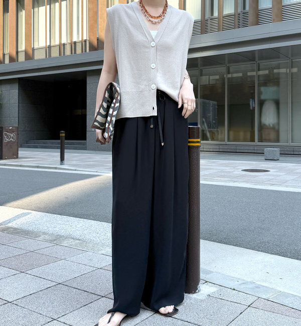 「ドロストワイドパンツ」|チノ|
