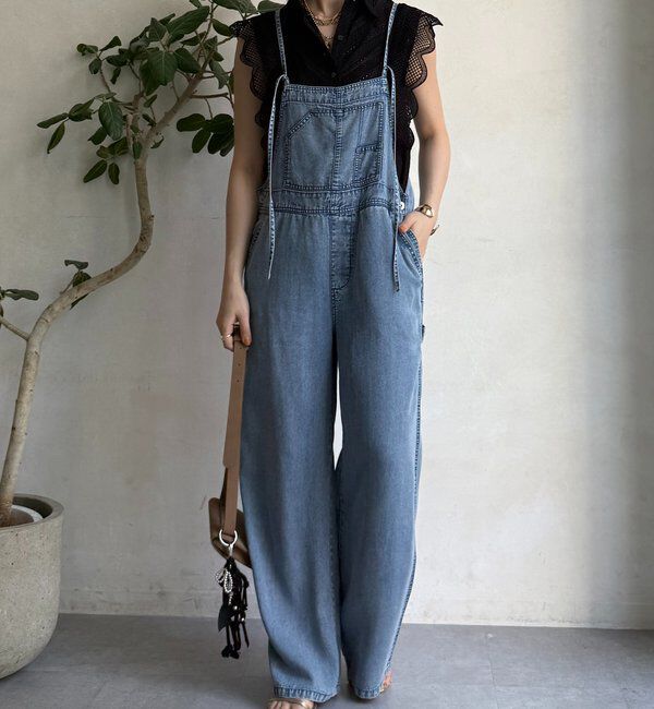  「【WEB限定】エリ付レースタンクブラウス」|シャツ・ブラウス|