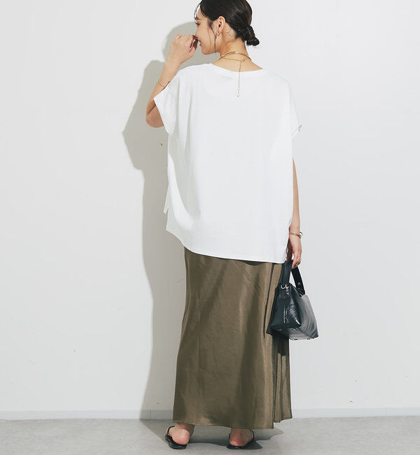  「《ソフトな艶やかさで上品見え》ビンテージサテンスカート」|スカート|