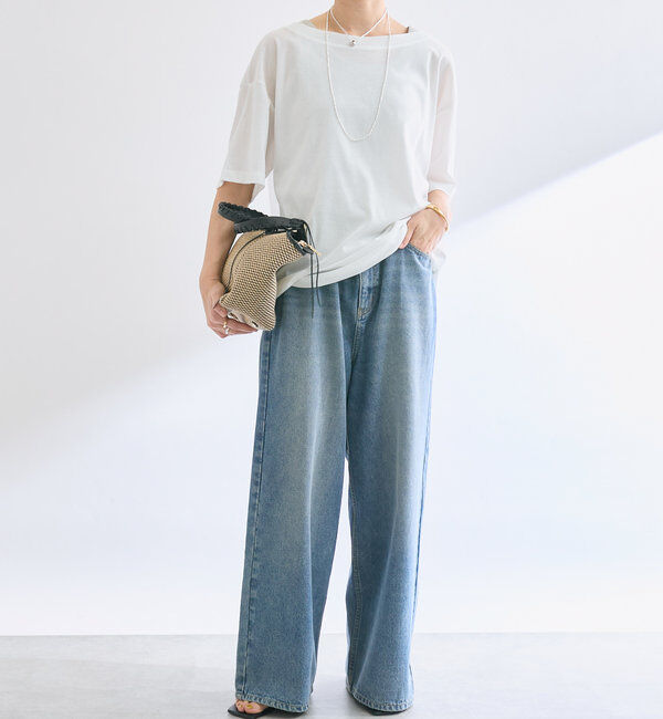  「【MONN.:.(モン)】オープンネックTee」|Tシャツ・カットソー|