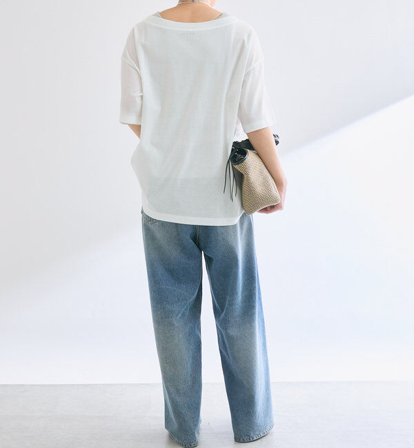  「【MONN.:.(モン)】オープンネックTee」|Tシャツ・カットソー|