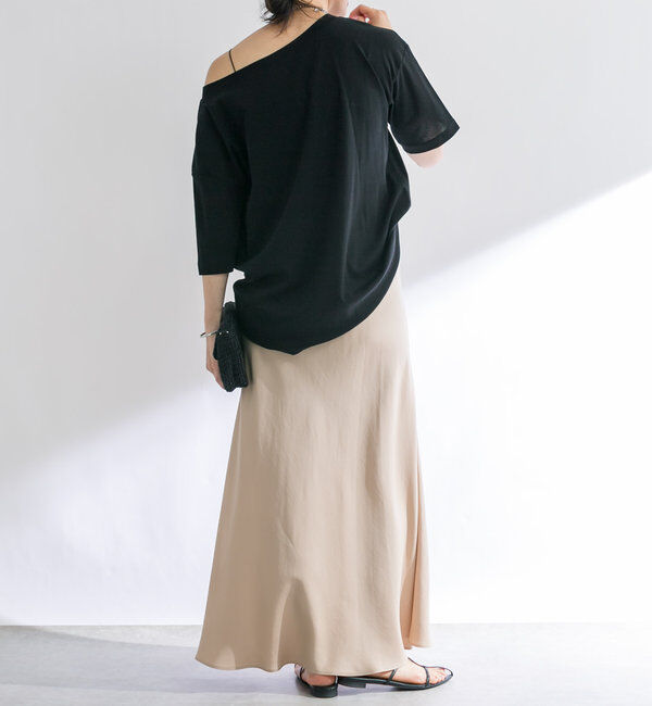  「【MONN.:.(モン)】オープンネックTee」|Tシャツ・カットソー|