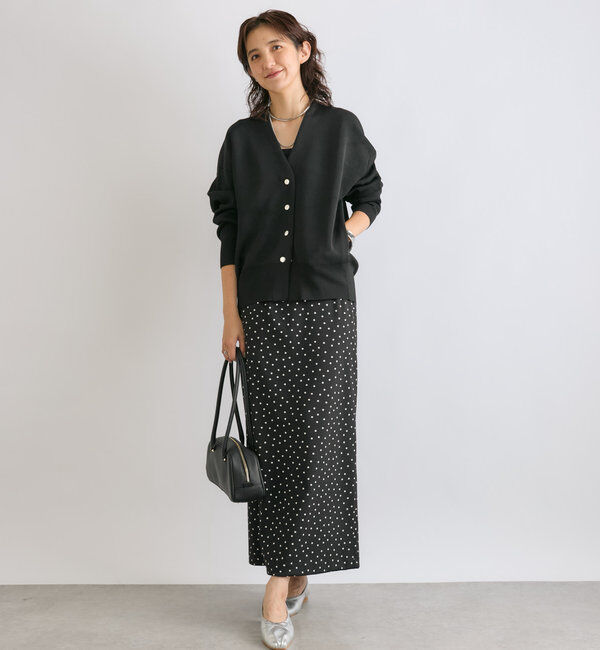  「【ストレッチ◎】ドットIラインタイトスカート」|スカート|