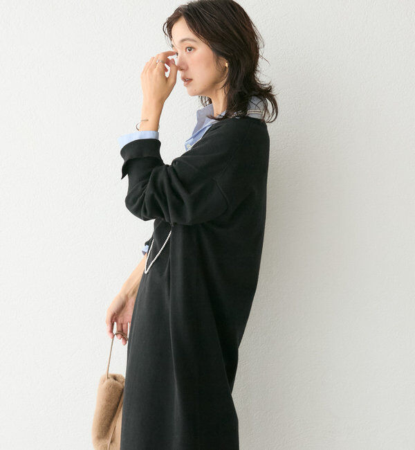  「【抜け感◎】ディープVニットワンピース」|ワンピース|