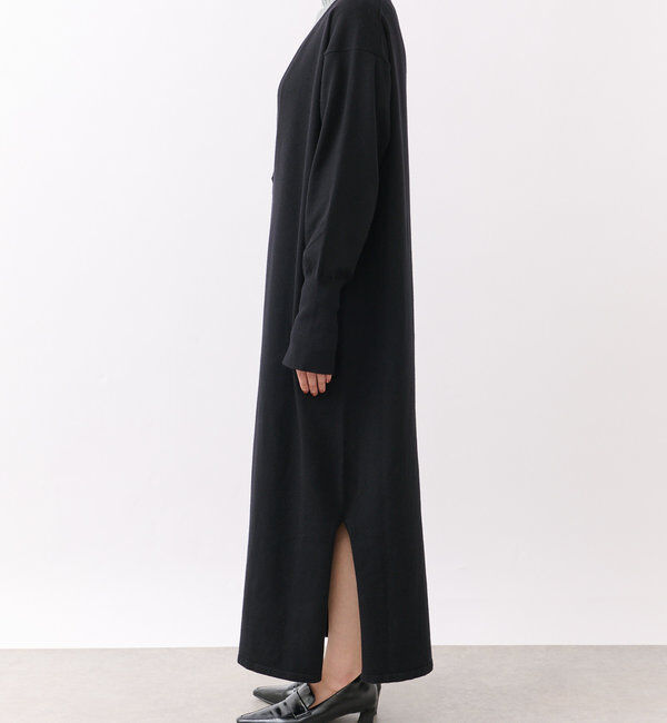  「【抜け感◎】ディープVニットワンピース」|ワンピース|