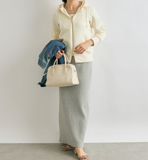  「【美シルエット】コットンリブニットスカート」|スカート|