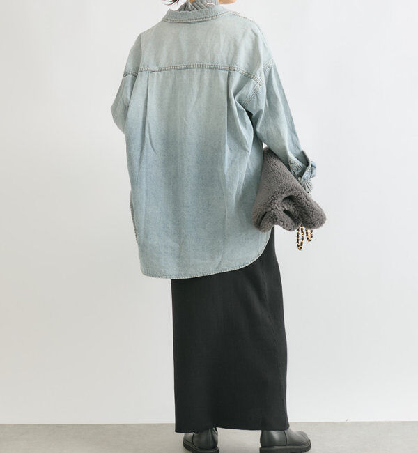  「【美シルエット】コットンリブニットスカート」|スカート|