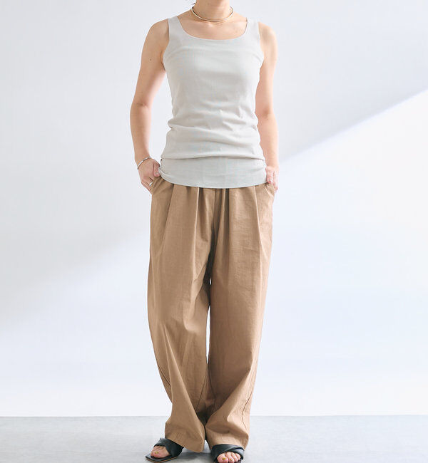  「【RIVE DROITE 名品インナー】シームレスタンク」|キャミソール|