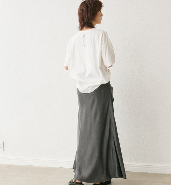  「【セットアップ可】ドレーピーデニムバイアススカート」|スカート|