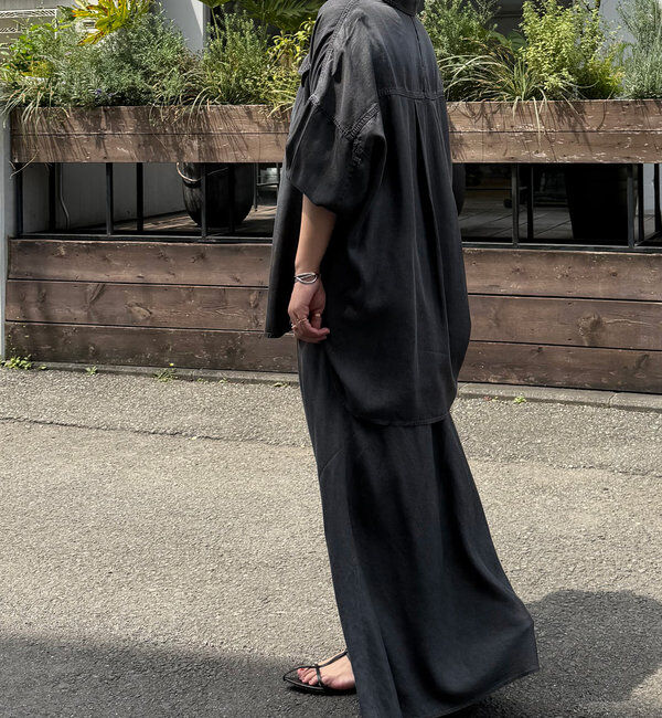  「【セットアップ可】ドレーピーデニムバイアススカート」|スカート|