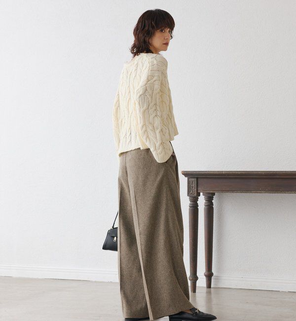  「予約【セットアップ対応可】ウーリーツイル2タックパンツ」|チノ|