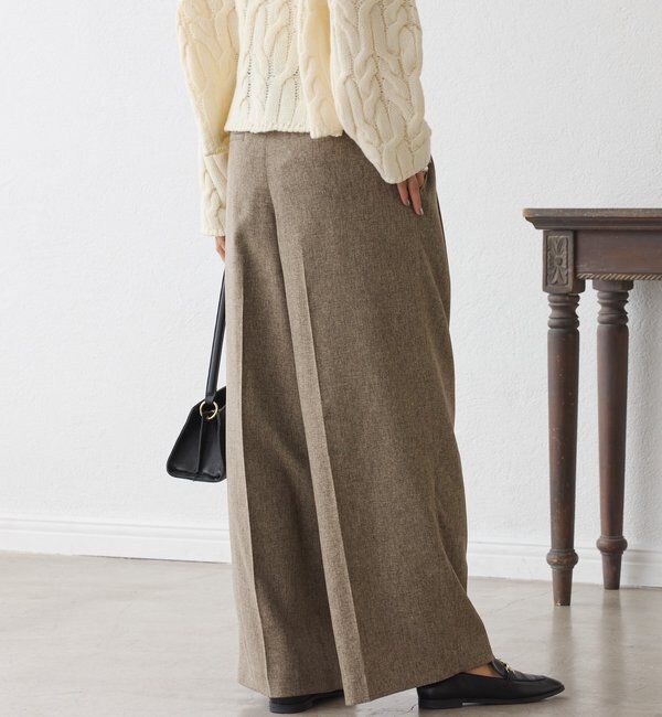  「予約【セットアップ対応可】ウーリーツイル2タックパンツ」|チノ|