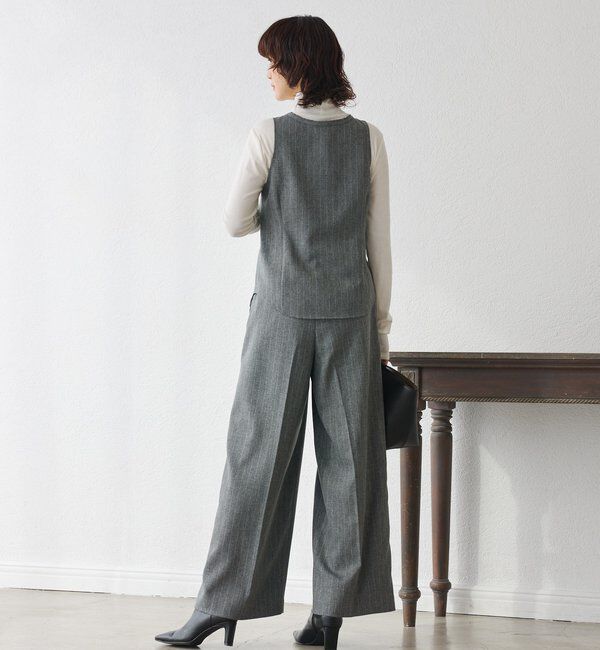  「予約【セットアップ対応可】ウーリーツイル2タックパンツ」|チノ|