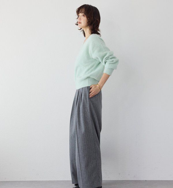  「予約【セットアップ対応可】ウーリーツイル2タックパンツ」|チノ|